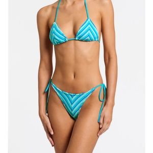 NWT vinca sour stripe triangl swimsuit set